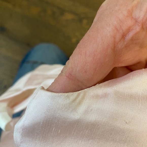 Raw Silk Skirt, Tank and Jacket Set, Baby Pink, Size 4 - Picture 11 of 12